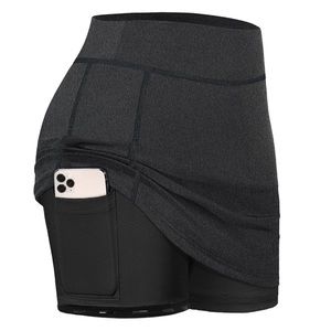 BLEVONH Women Tennis Skirts Inner Shorts Elastic Sports Golf Skort hidden Pocket